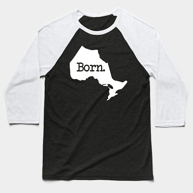 Ontario Born ON Baseball T-Shirt by mindofstate